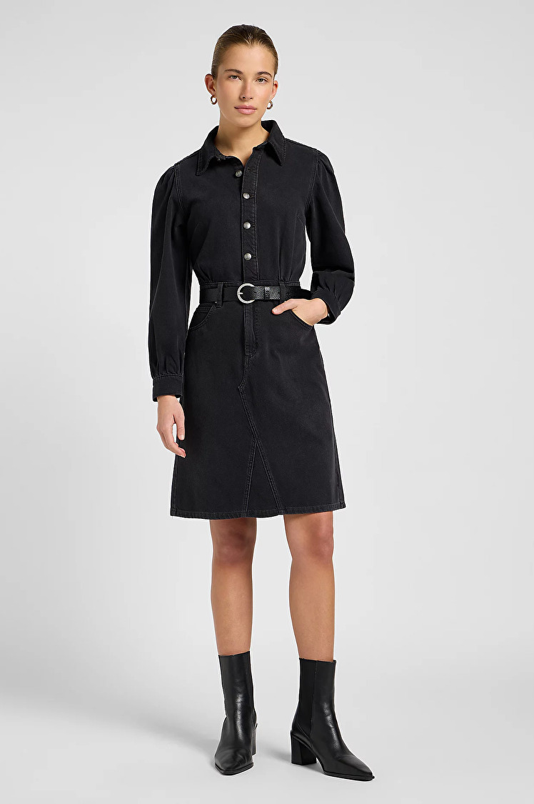 Платье LEE LONG SLEEVE DRESS Regular Fit (112370995) Черный