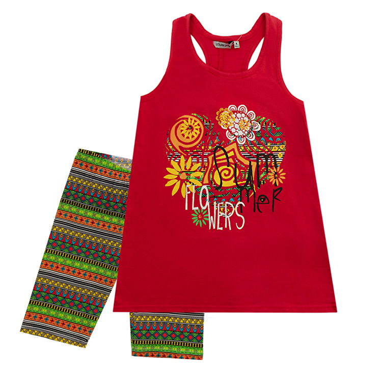 Комплект: Туніка з легінсами Losan Junior girls (414-8013AB/223) Червоний