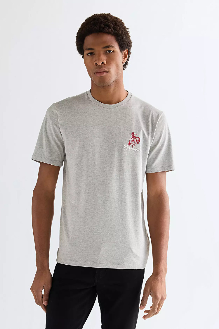 Футболка Wrangler EMBROIDERY TEE Regular Fit (112377988) Серый