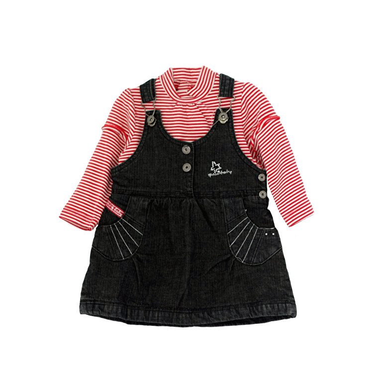 Костюм: Гольф, джинсовый сарафан Losan Mc baby girls (028-8018AD/51_p) Красный