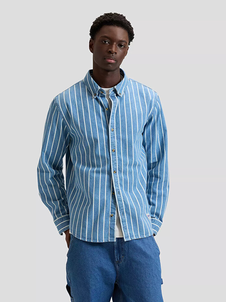 Сорочка LEE WORKWEAR BUTTON DOWN Relaxed Fit (112376596) Блакитний