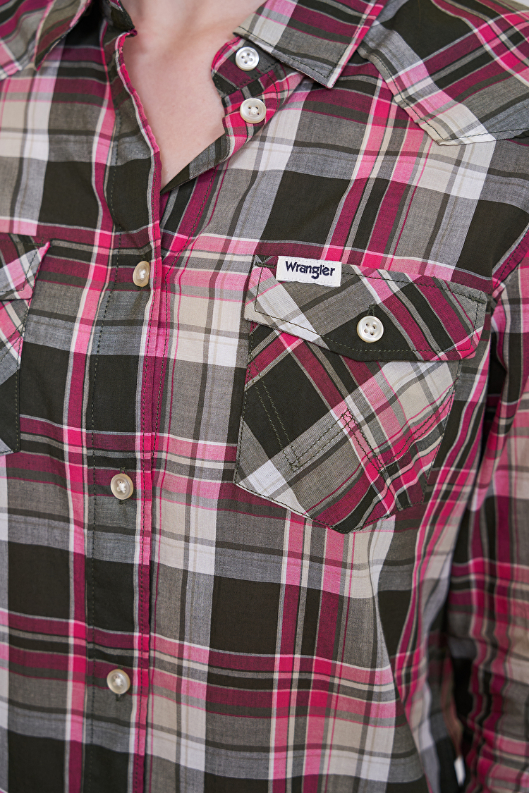 Сорочка Wrangler Check Shirt Regular Fit (W5240LUWY) Зелений, рожевий