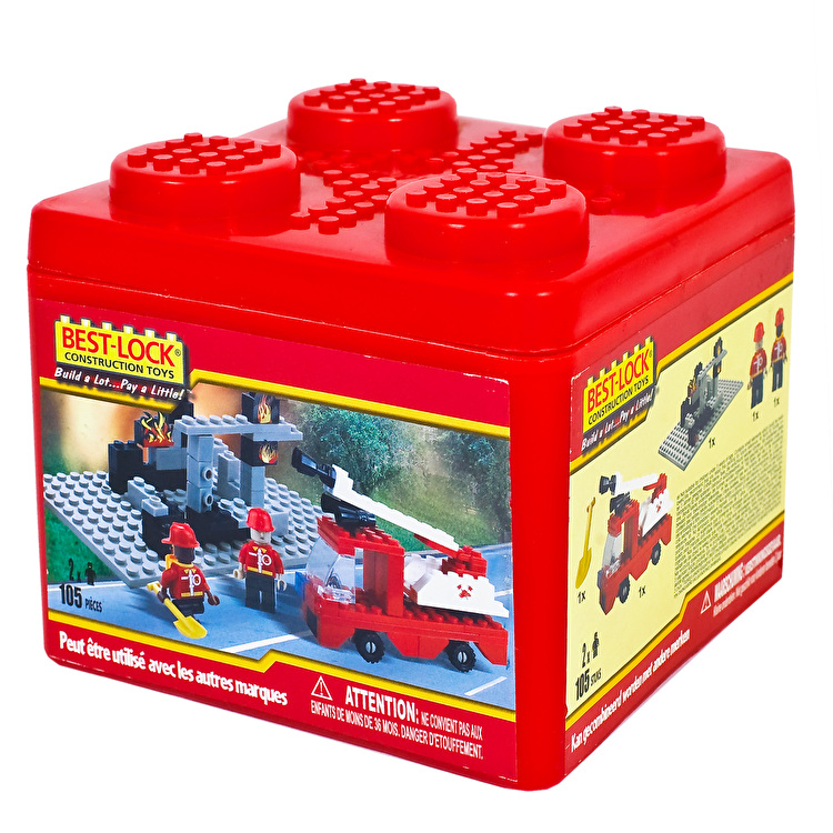 Конструктор Пожарная машина 105 деталей BEST-LOCK (22302)