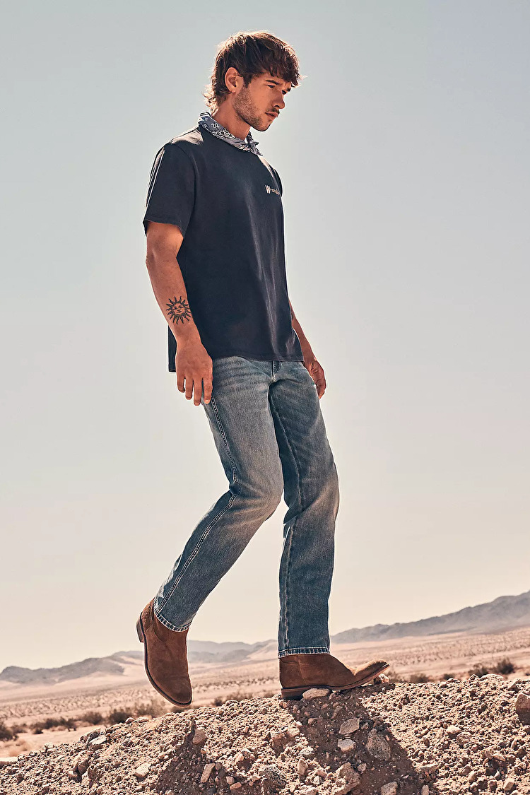 Джинси Wrangler Texas Regular Fit (112378690) Блакитний