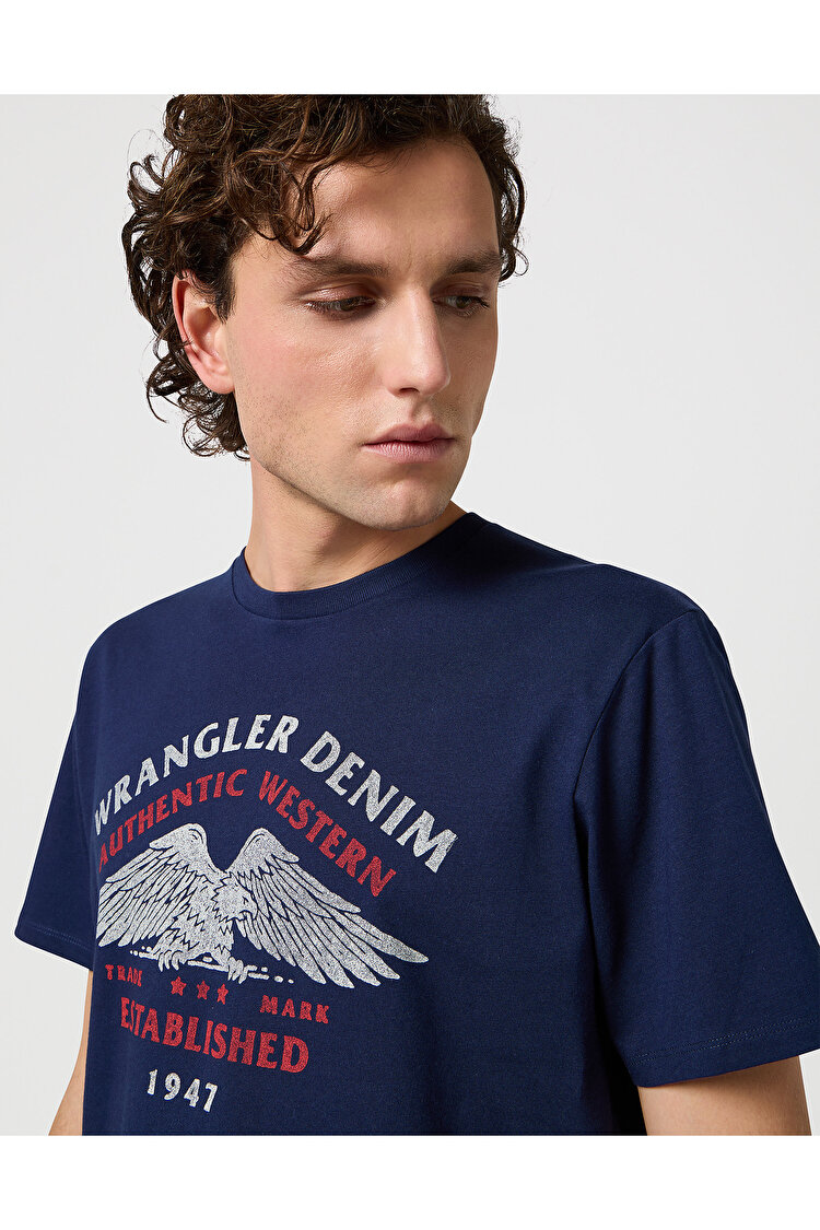 Футболка Wrangler Americana Tee (112362394) Синий