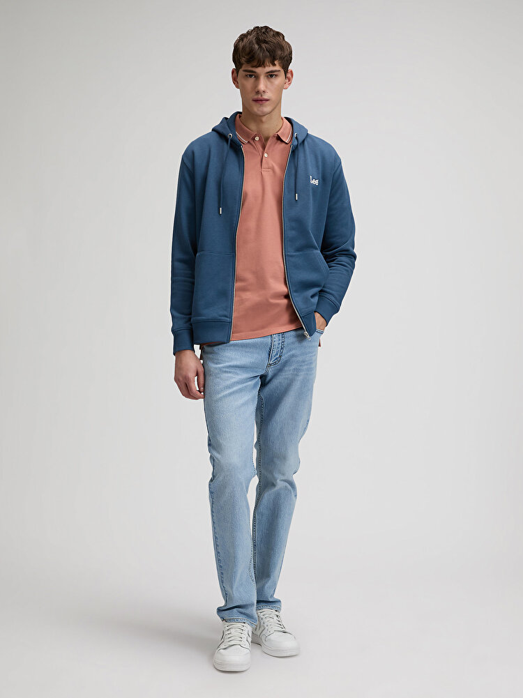 Худі на блискавці LEE ESS LEE FULL ZIP HOODIE Regular Fit (112376392) Блакитний