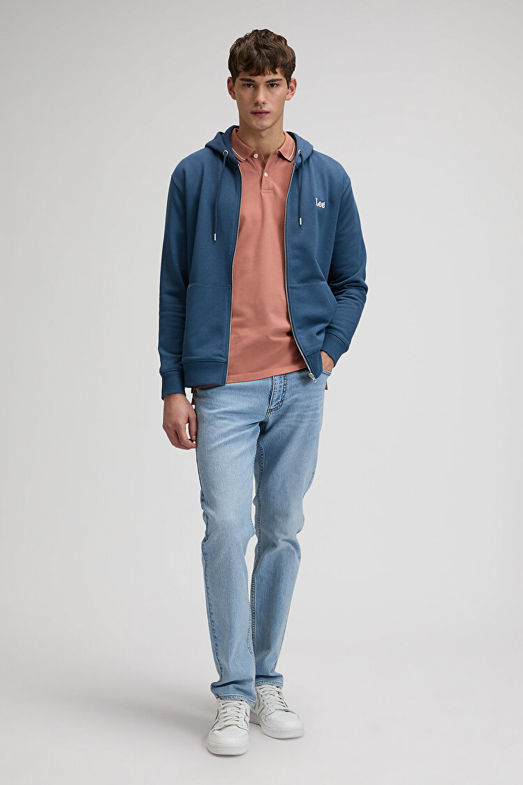 Худі на блискавці LEE ESS LEE FULL ZIP HOODIE Regular Fit (112376392) Блакитний