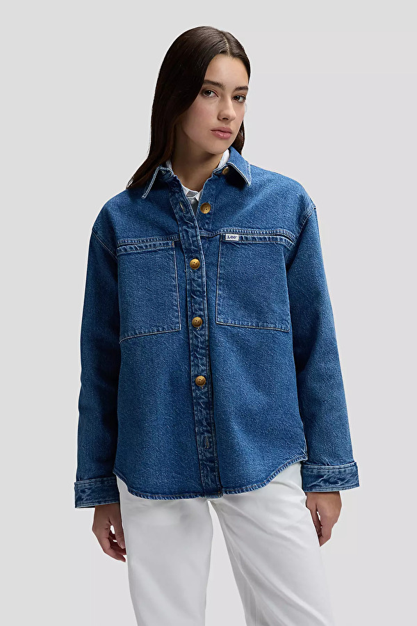 Верхня сорочка LEE UTILITY OVERSHIRT Relaxed Fit (112377054) Блакитний