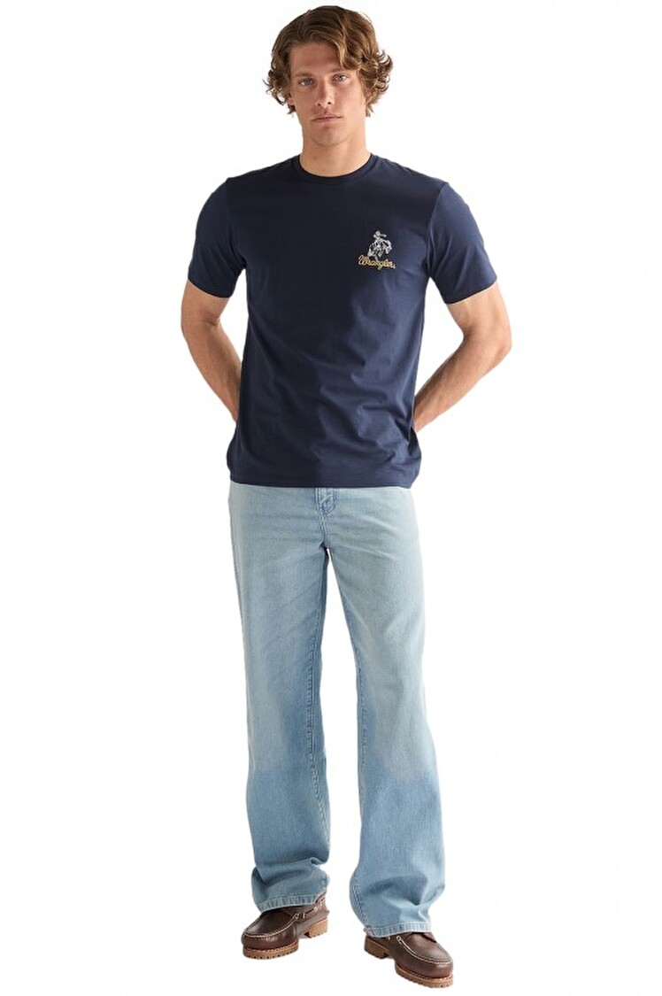 Футболка Wrangler EMBROIDERY TEE Regular Fit (112377986) Голубой
