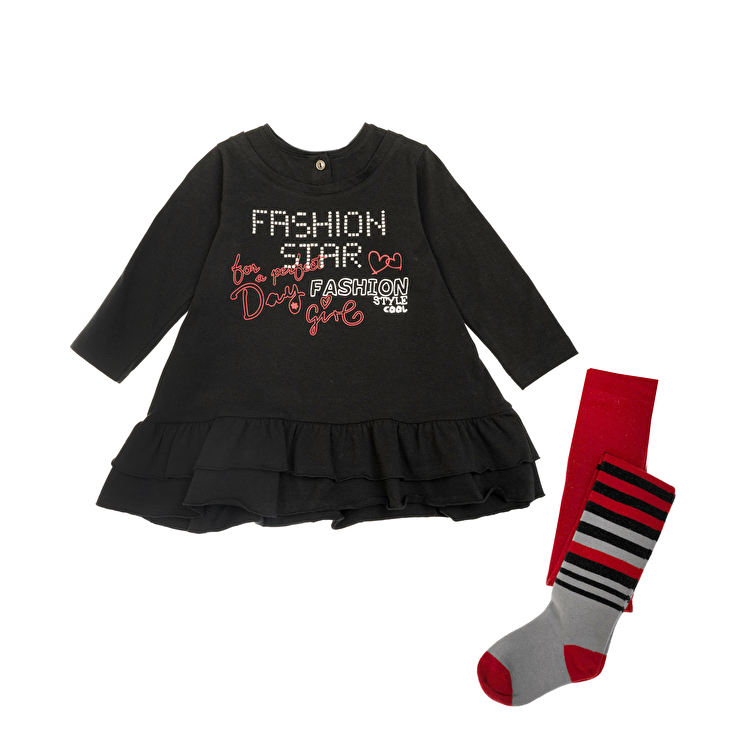 Комплект: Сукня, колготи Losan Mc baby girls (026-8035AD/63) Чорний