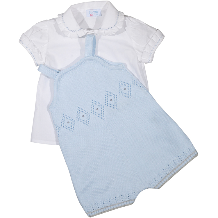 Комплект: Сорочка, комбінезон FOQUE Bebe (5301) Блакитний