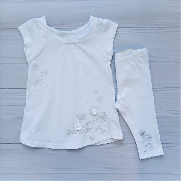 Комплект: Туніка з легінсами Losan Mc baby girls (016802204/001) Білий