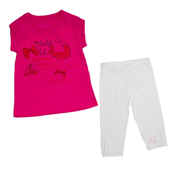 Костюм: Туника с леггинсами Losan Kids girls (316-8029AD/134) Темно-розовый