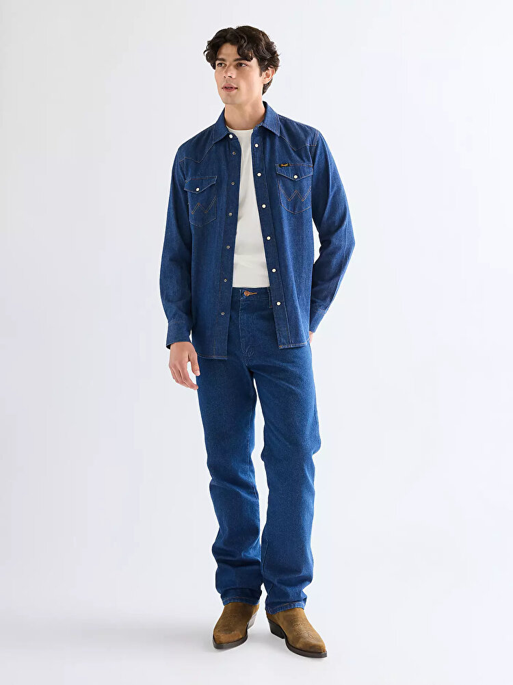 Рубашка Wrangler Western Shirt Regular Fit (112378124) Синий