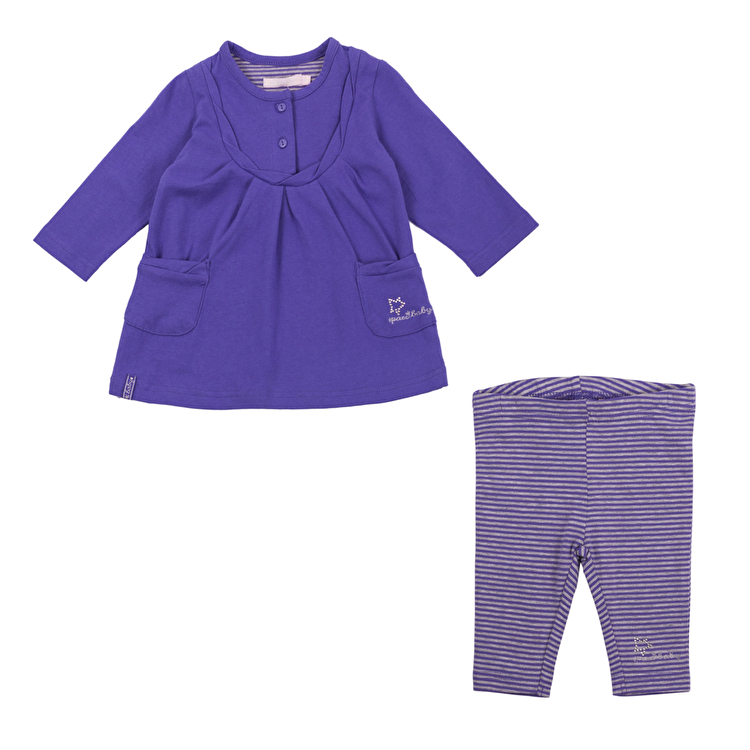 Комплект: Сукня та легінси Losan Mc baby girls (028-8019AD/518) Світло-фіолетовий