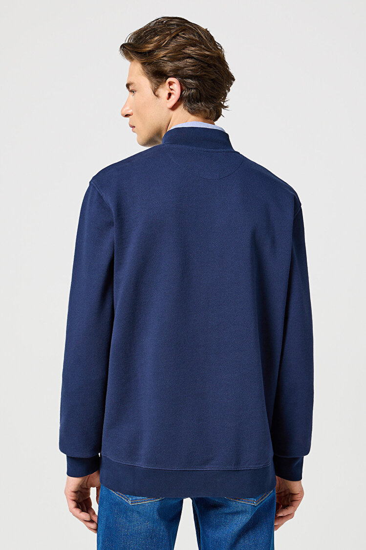 Кофта Wrangler Funnel Neck Zip Regular Fit (112350547) Синий Голубой