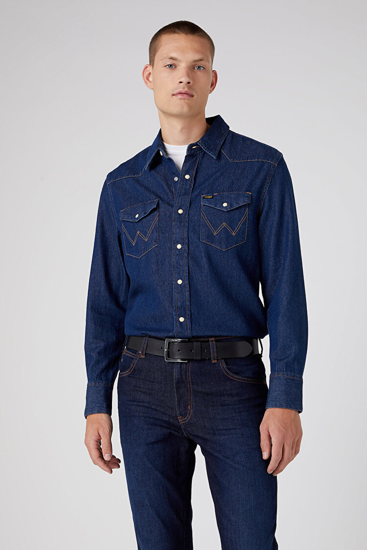 Ремінь Wrangler Kabel Buckle Belt - (112125430-W00108100) Чорний