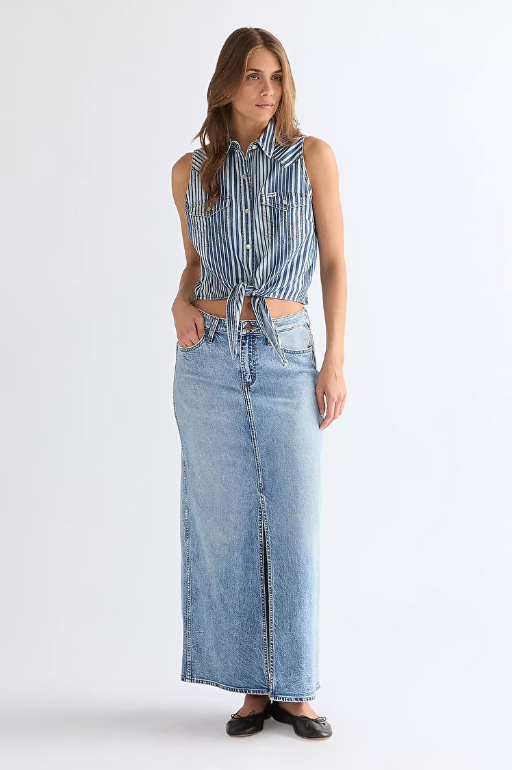 Юбка Wrangler MAXI SKIRT Regular Fit (112378278) Голубой