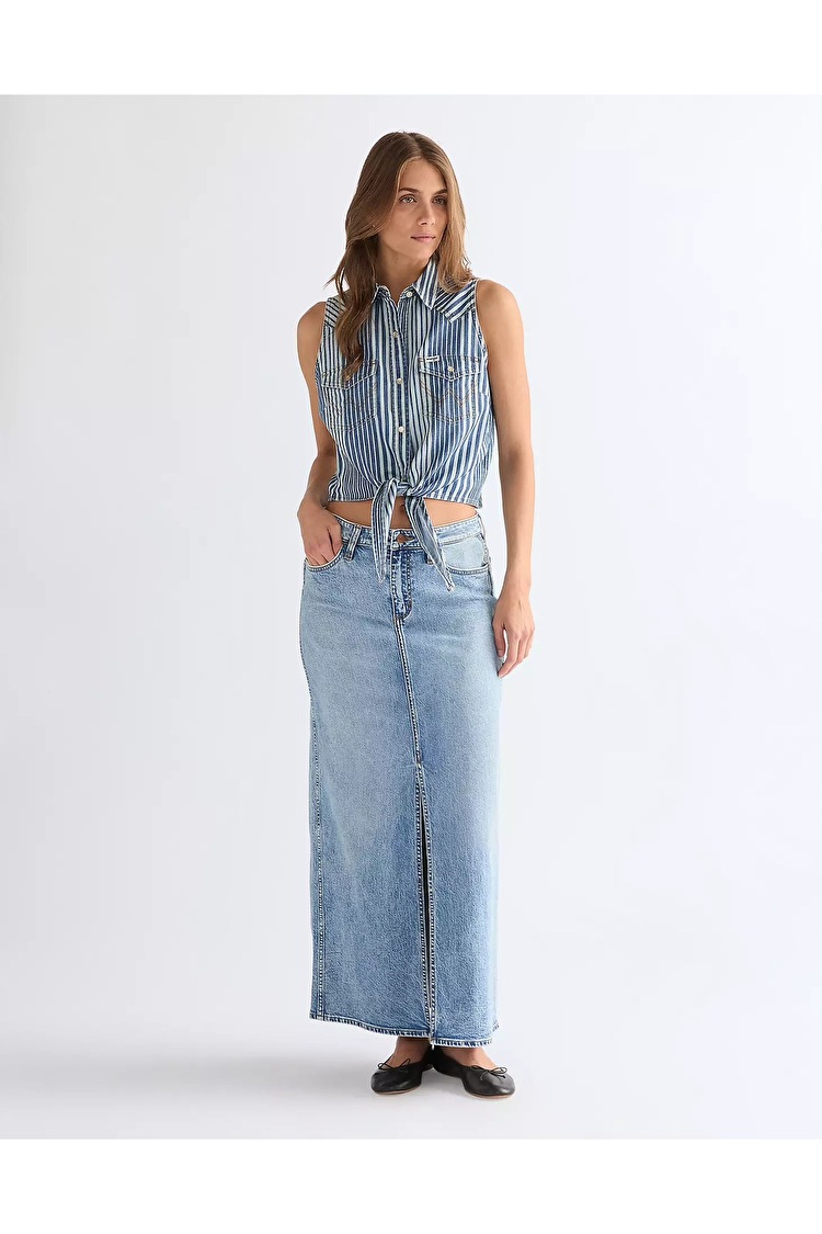 Юбка Wrangler MAXI SKIRT Regular Fit (112378278) Голубой