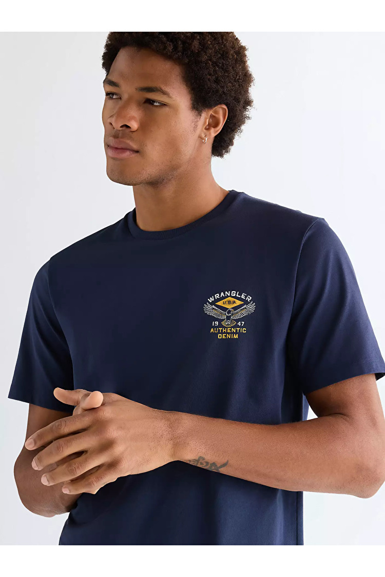 Футболка Wrangler SMALL AMERICANA TEE Regular Fit (112377984) Блакитний