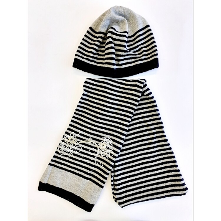 Комплект: Шапка, шарф Losan Mc baby girls (126-A201AD/66) Темно-сірий