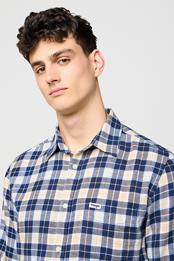 Рубашка Wrangler 1 PKT SHIRT Regular Fit (112371405) Синий