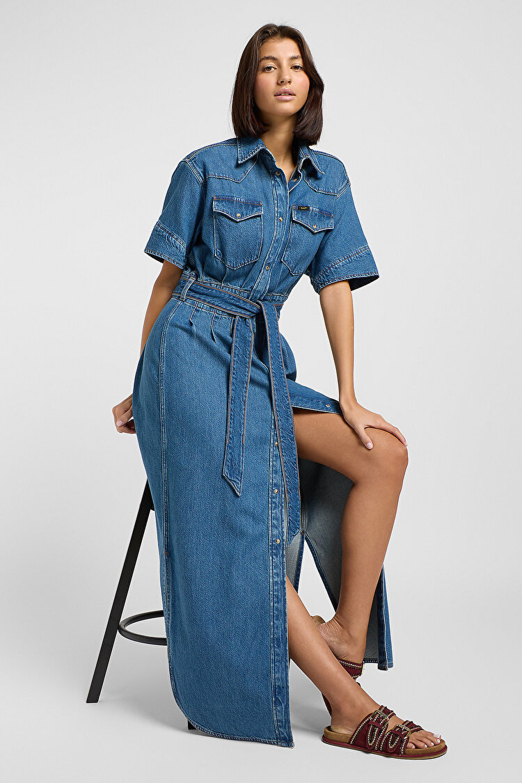 Платье LEE Maxi Western Berry Bowl (112363646) Синий