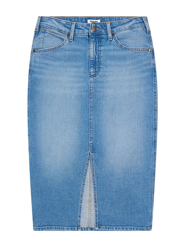 Юбка Wrangler Pencil Skirt Slim Fit (112378225) Голубой