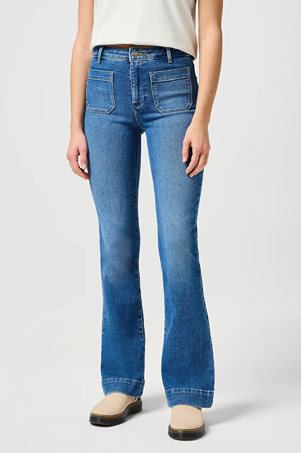Джинсы Wrangler FLARE Flare (112332419) Синий