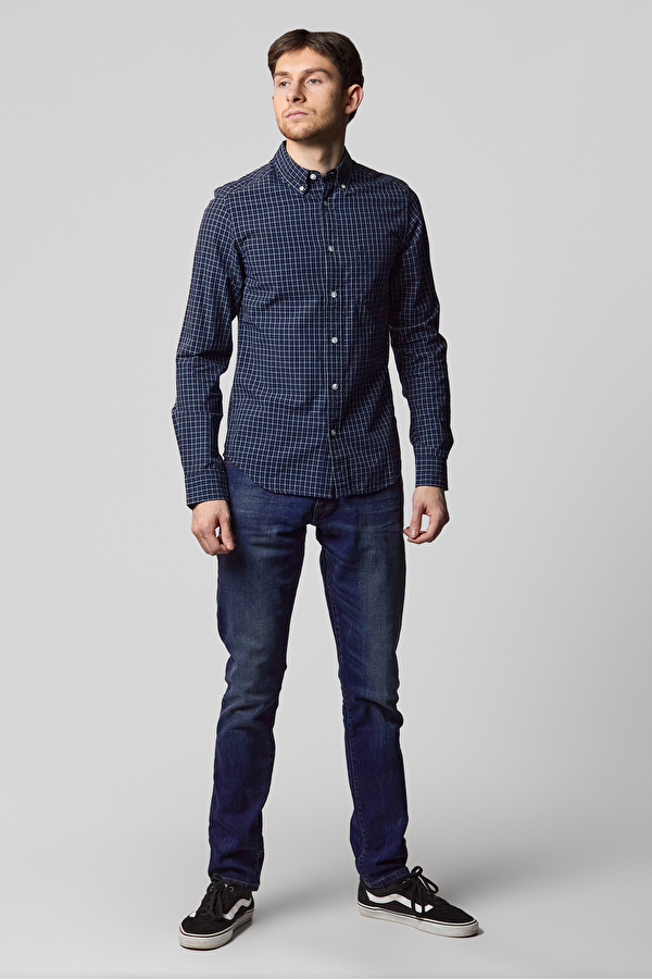Рубашка Wrangler 1 Pocket Button Down Shirt Slim Fit (W5883M335) Синий
