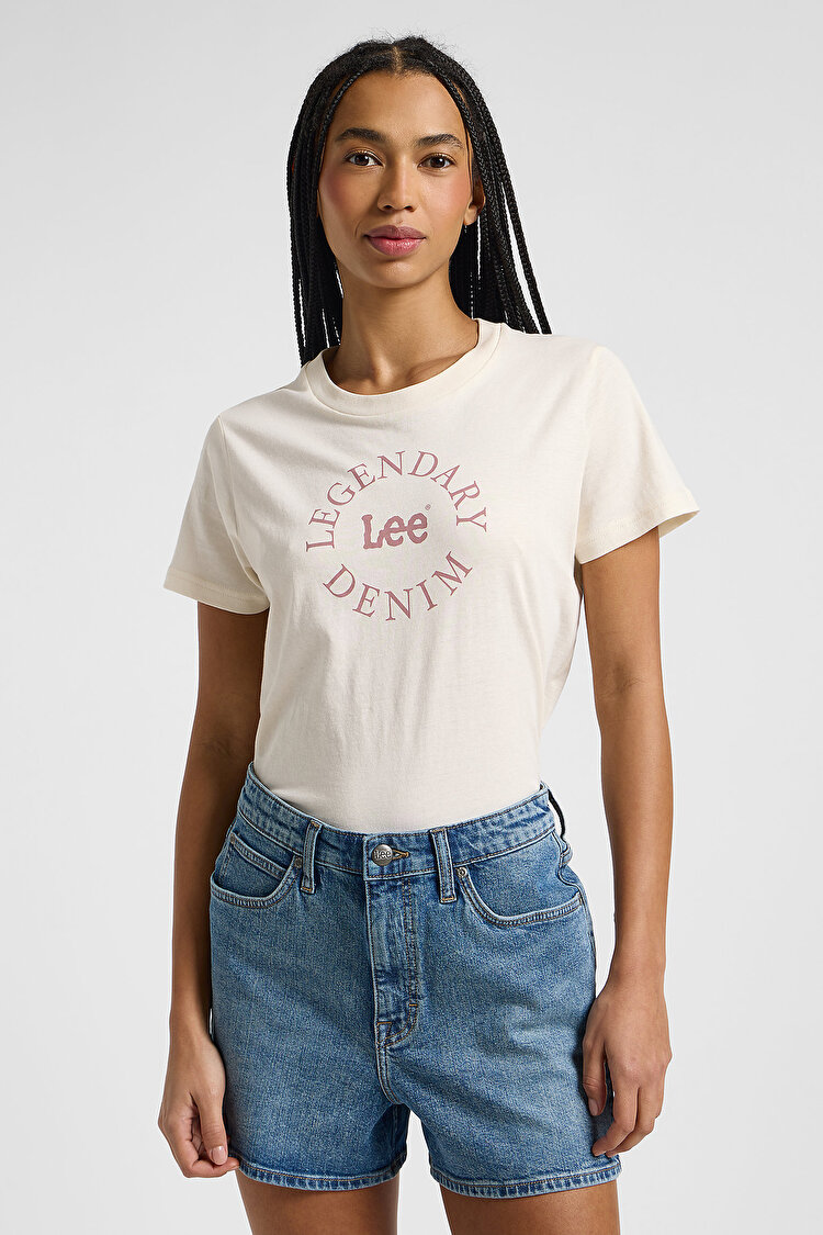 Футболка LEE Small legendary Tee ECRU (112339107) Бежевий