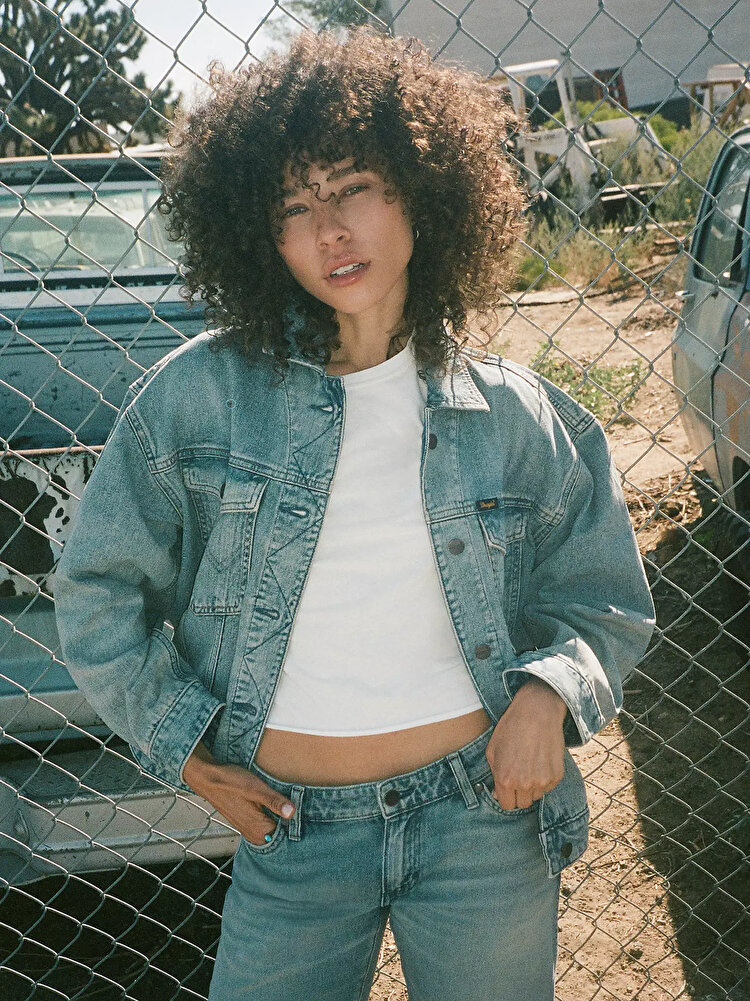Куртка Wrangler COWGIRL JACKET Relaxed Fit (112378131) Голубой