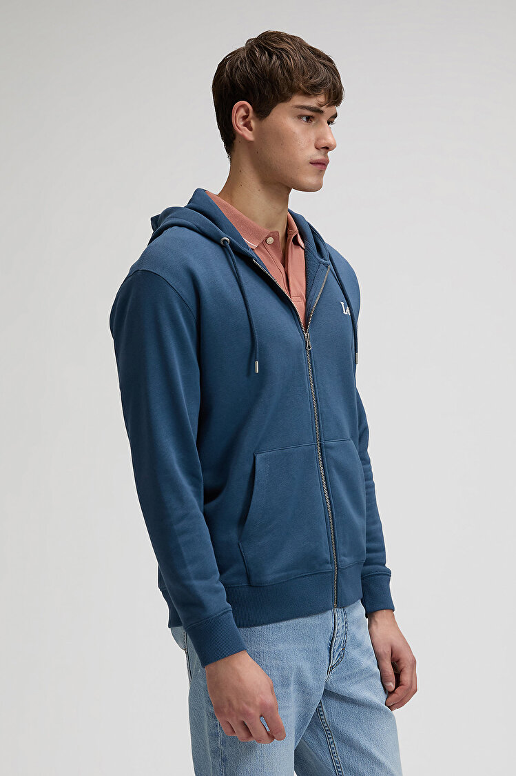 Худі на блискавці LEE ESS LEE FULL ZIP HOODIE Regular Fit (112376392) Блакитний