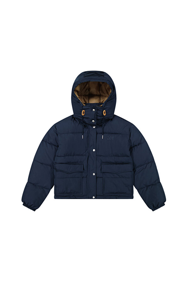Куртка LEE SHORT PUFFER WITH HOOD Relaxed Fit (112371016) Синий