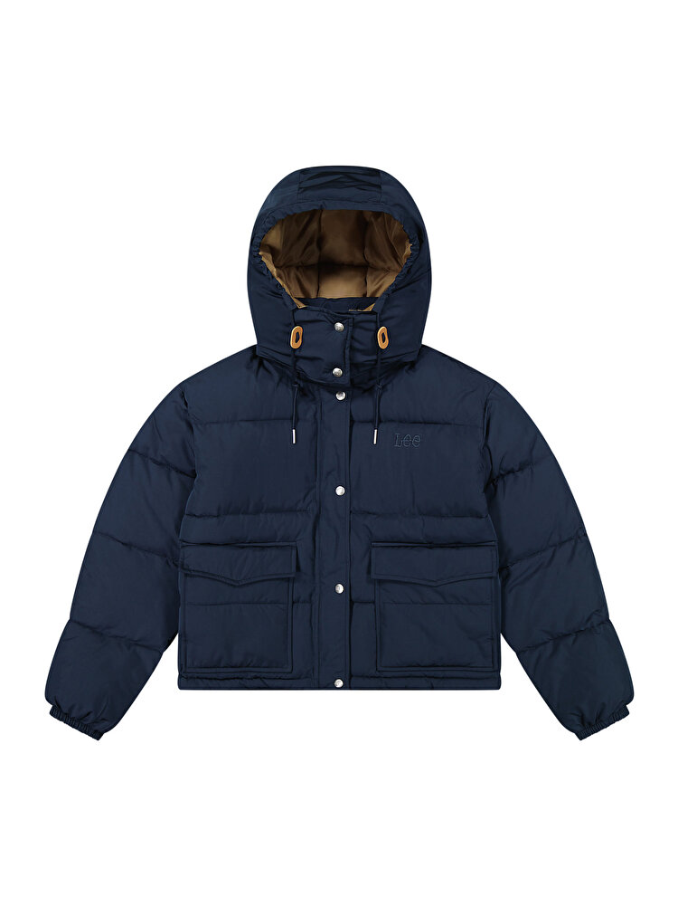 Куртка LEE SHORT PUFFER WITH HOOD Relaxed Fit (112371016) Синий