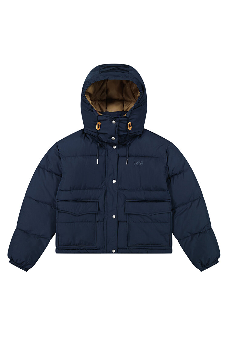 Куртка LEE SHORT PUFFER WITH HOOD Relaxed Fit (112371016) Синій