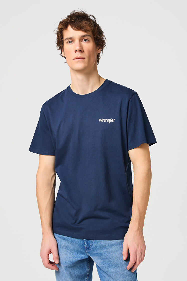 Набір футболок твін-пак Wrangler 2PACK SIGN OFF TEE Regular Fit (112334265) Синій, чорний