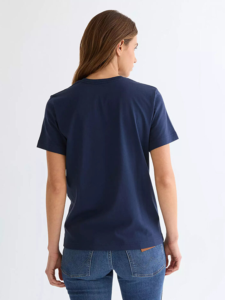 Футболка Wrangler Sign Off Tee Slim Fit (112356454) Синий