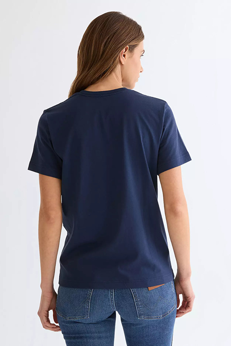 Футболка Wrangler Sign Off Tee Slim Fit (112356454) Синій