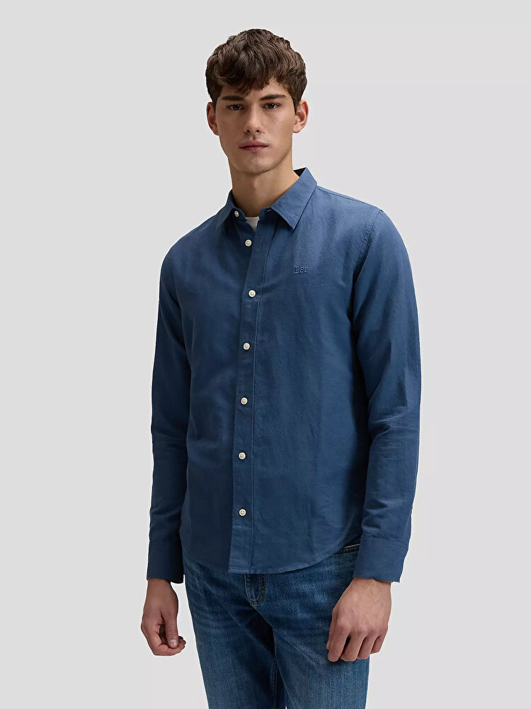 Сорочка LEE LEE SHIRT Regular Fit (112376544) Синій