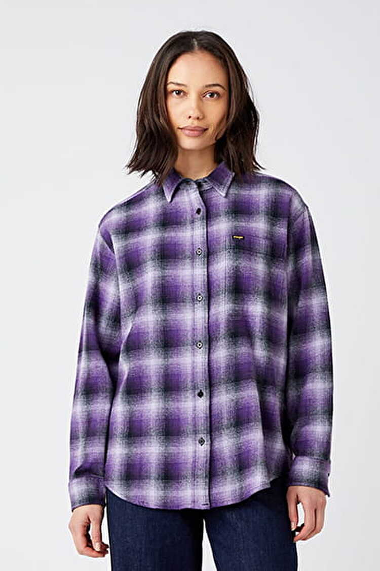 Сорочка Wrangler 1 Pocket Overshirt Regular Fit (W5N52VP04) Фіолетовий