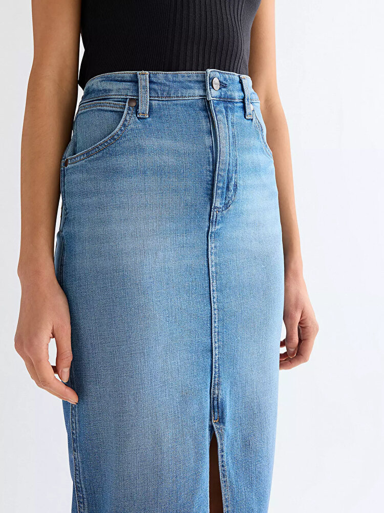 Юбка Wrangler Pencil Skirt Slim Fit (112378225) Голубой