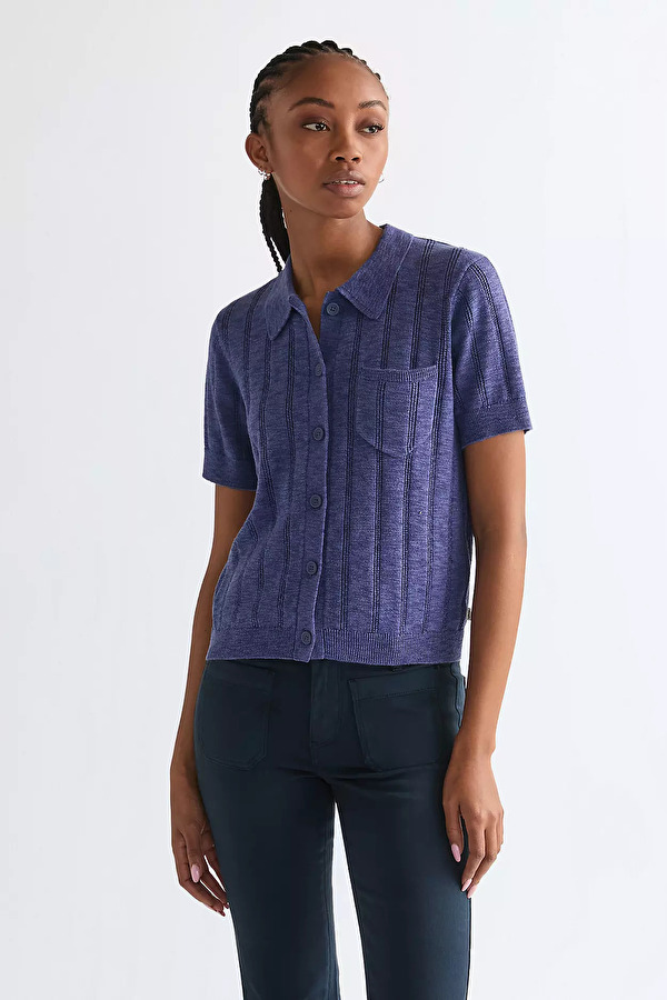 Поло Wrangler ONE POCKET POLO Slim Fit (112378106) Фіолетовий