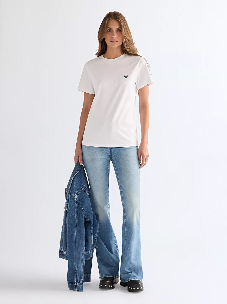 Футболка Wrangler Sign Off Tee Slim Fit (112373024) Белый