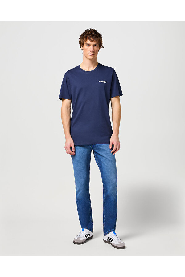 Набір футболок твін-пак Wrangler 2PACK SIGN OFF TEE Regular Fit (112321593-W7BZFQXW4) Синій, білий