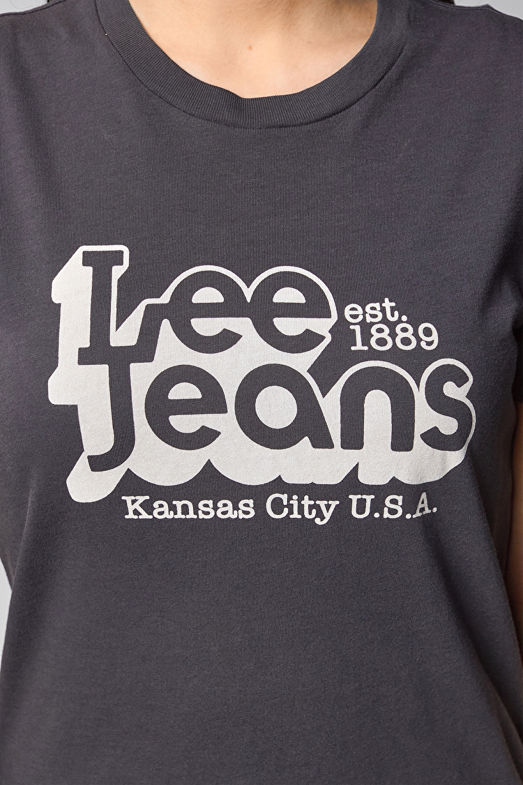 Футболка LEE Slim Logo Tee Slim Fit (L44CEPON) Темно-сірий