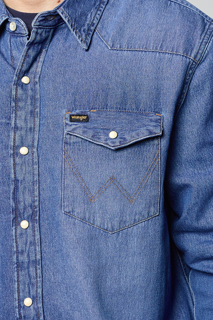 Рубашка джинсовая Wrangler 27 MW Regular Fit (W5MSLW922) Голубой