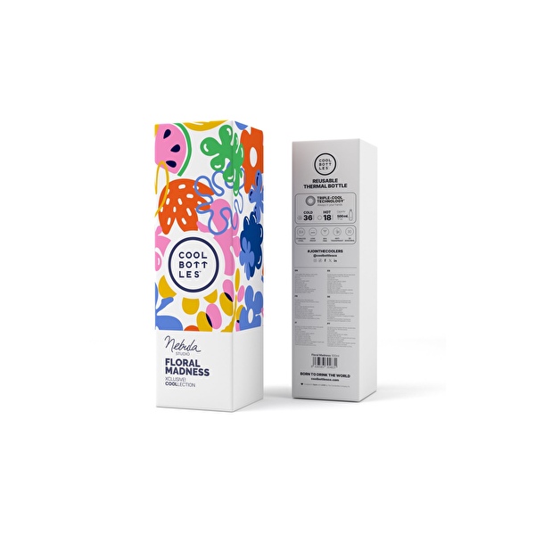 Термопляшка COOL BOTTLES Floral madness 500 мл. (0419V)