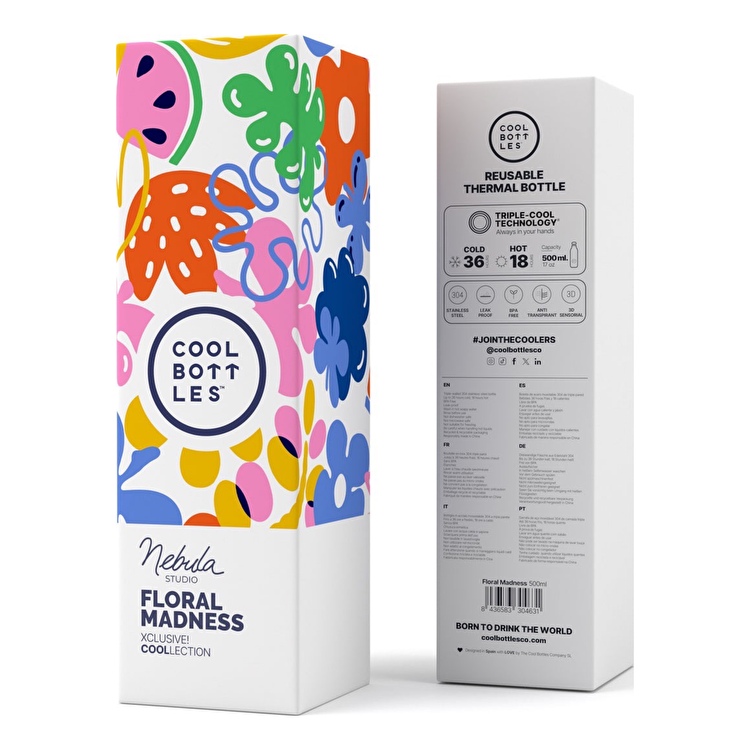 Термопляшка COOL BOTTLES Floral madness 500 мл. (0419V)