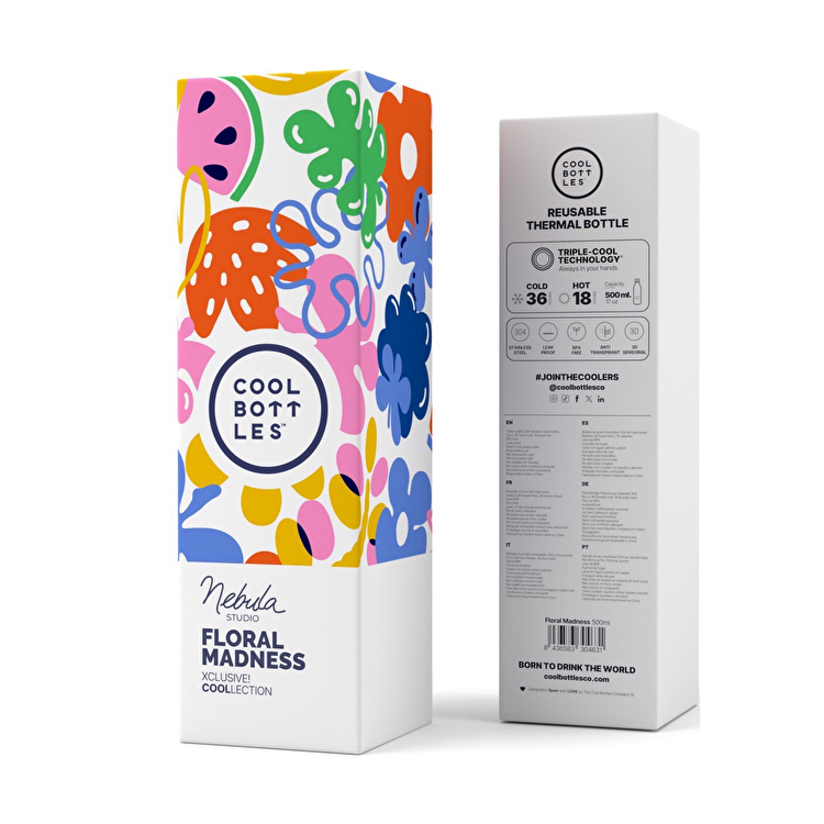 Термопляшка COOL BOTTLES Floral madness 500 мл. (0419V)